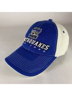 San Jose Earthquakes MLB Vintage Blue White Drew Pearson Strapback Hat